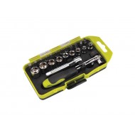 Skrutkovač račňový, nástrčné kľúče a hroty, sada 23ks, CrV EXTOL CRAFT Skrutkovač račňový, nástrčné kľúče a hroty, sada 23ks, CrV EXTOL CRAFT