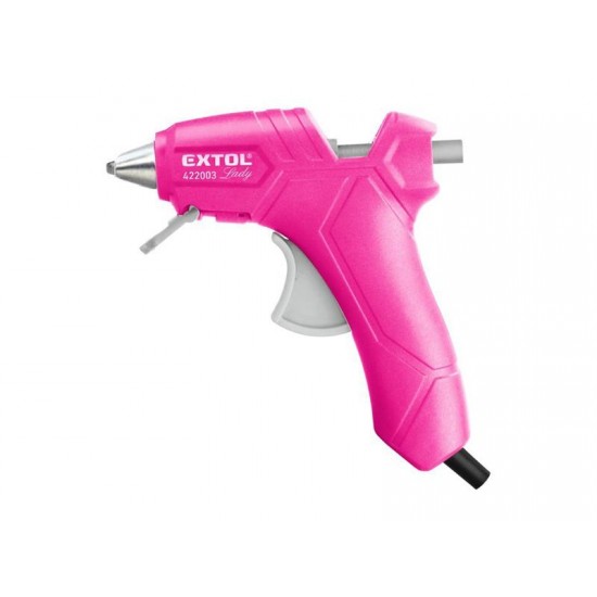 Pištoľ lepiaca EXTOL LADY EX422003, 25W, ružová, 7,2mm Pištoľ lepiaca EXTOL LADY EX422003, 25W, ružová, 7,2mm