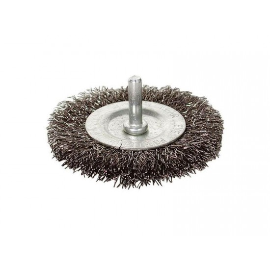 Kefa okružná so stopkou vlnitá, pomosadzený drôt 0,3mm, 100mm, stopka pr.6mm, EXTOL CRAFT 17055 Kefa okružná so stopkou vlnitá, pomosadzený drôt 0,3mm, 100mm, stopka pr.6mm, EXTOL CRAFT 17055