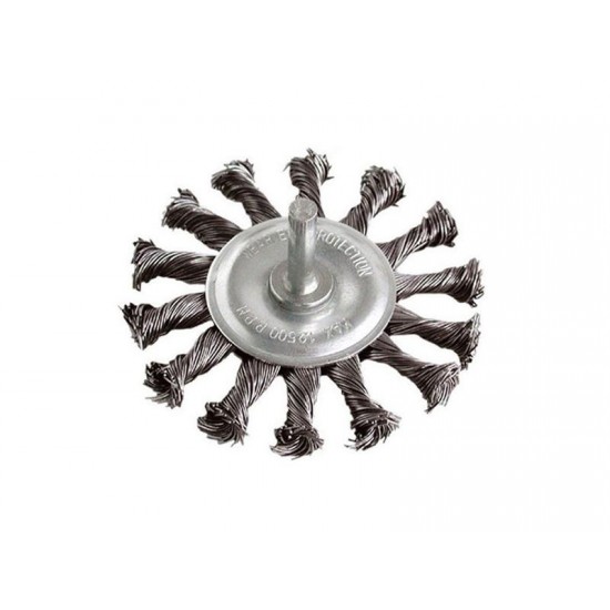 Kefa okružná so stopkou vrkočová, oceľový drôt 0,5mm, 75mm, stopka pr.6mm, EXTOL CRAFT 17039 Kefa okružná so stopkou vrkočová, oceľový drôt 0,5mm, 75mm, stopka pr.6mm, EXTOL CRAFT 17039