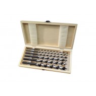 Vrtáky do dreva 16-20mm, dĺžka 260mm, sada 6ks, drevevné puzdro, EXTOL PREMIUM Vrtáky do dreva 16-20mm, dĺžka 260mm, sada 6ks, drevevné puzdro, EXTOL PREMIUM