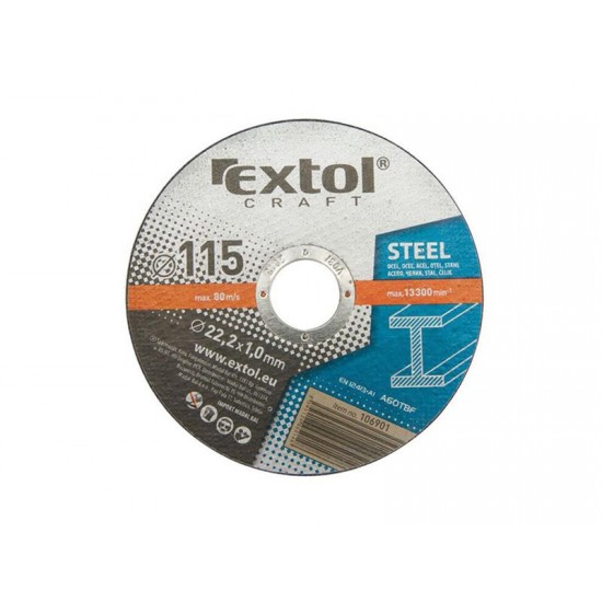 Kotúč rezný na kov 5ks, 230x1,9x22,2mm EXTOL CRAFT 106950 Kotúč rezný na kov 5ks, 230x1,9x22,2mm EXTOL CRAFT 106950