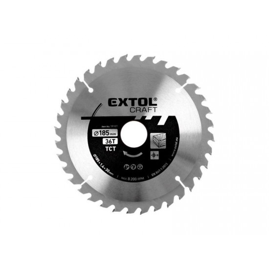 Kotúč pílový s SK plátkami 185x1,4x30mm EXTOL CRAFT 19107 Kotúč pílový s SK plátkami 185x1,4x30mm EXTOL CRAFT 19107
