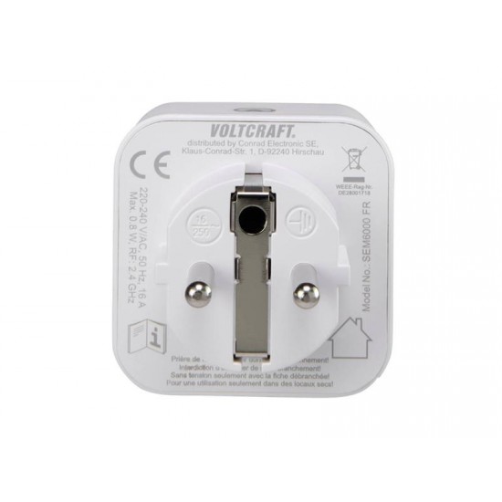 Merač spotreby elektrickej energie VOLTCRAFT SEM6000 FR Merač spotreby elektrickej energie VOLTCRAFT SEM6000 FR