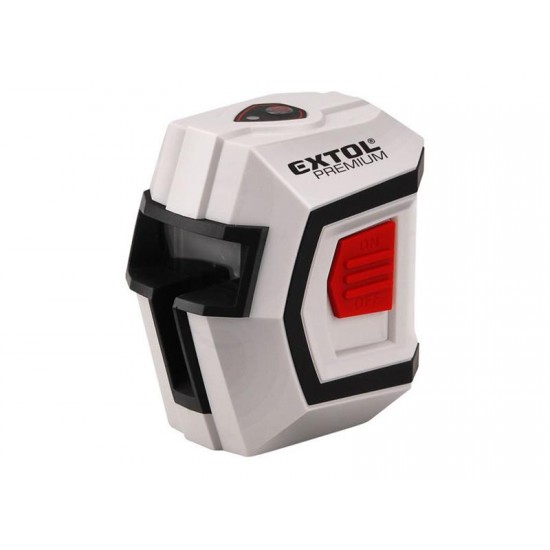 Laser líniový, krížový samonivelačný 1H1V, presnosť 0,5mm / m, rozsah l .: 10m, EXTOL PREMIUM 8823301