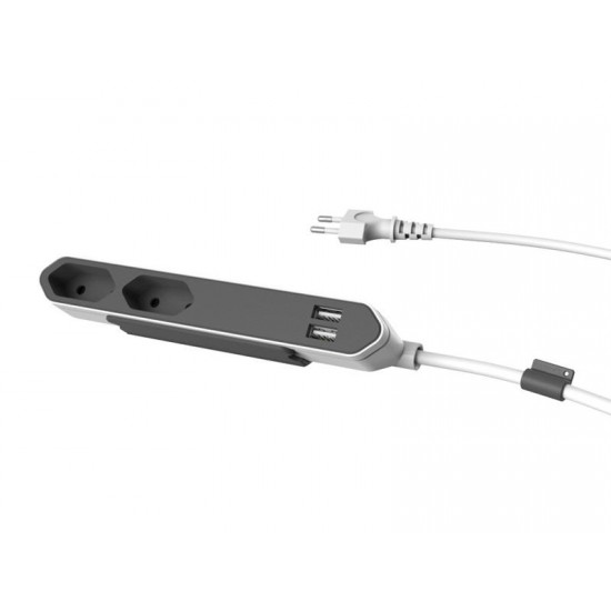 Kábel predlžovací PowerCube POWERBAR USB sivý Kábel predlžovací PowerCube POWERBAR USB sivý