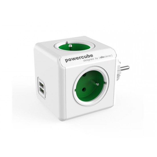 Zásuvka POWERCUBE ORIGINAL USB GREEN