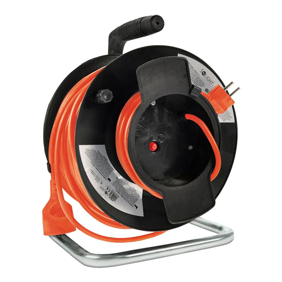 Predlžovací kábel na bubne - 1 zásuvka 50m SOLIGHT PB12O Predlžovací kábel na bubne - 1 zásuvka 50m SOLIGHT PB12O