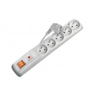 Prepäťová ochrana 5 zásuviek 5m šedá Prepäťová ochrana 5 zásuviek 5m šedá