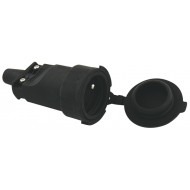 Zásuvka gumová čierna IP65