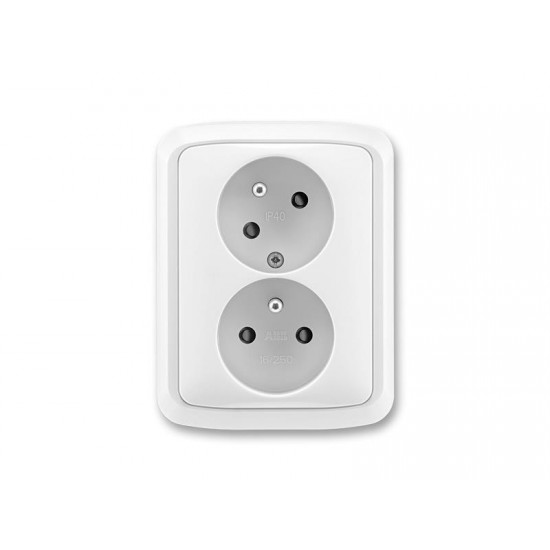 Dvojzásuvka ABB TANGO 5513-C02357 B WHITE Dvojzásuvka ABB TANGO 5513-C02357 B WHITE