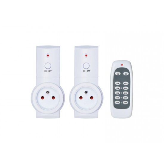 Diaľkovo ovládaná zásuvka Geti sada 2+1 (3680W/16A) Diaľkovo ovládaná zásuvka Geti sada 2+1 (3680W/16A)