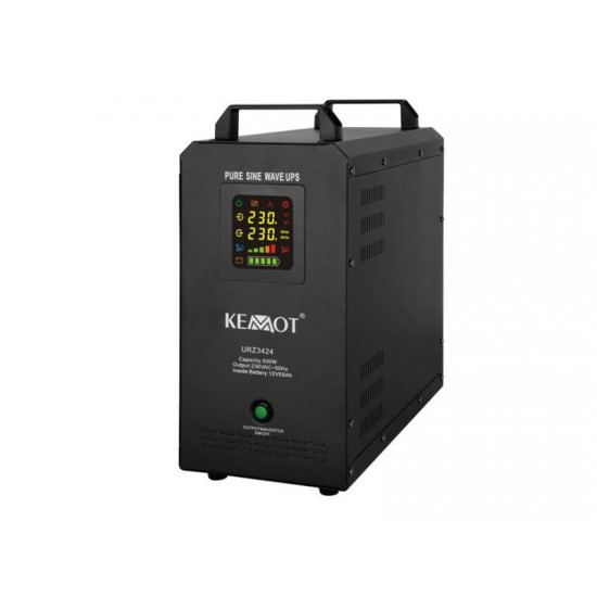 Zdroj záložný KEMOT PROsinus 500W 12V vstavaná batéria Zdroj záložný KEMOT PROsinus 500W 12V vstavaná batéria