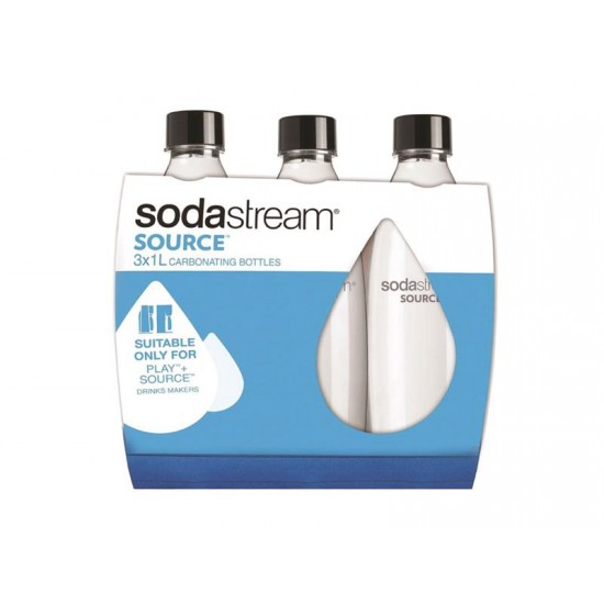 Fľaša SodaStream SOURCE/PLAY 3Pack 1L čierna Fľaša SodaStream SOURCE/PLAY 3Pack 1L čierna