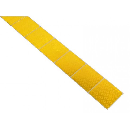 Reflexná páska samolepiaca delená 1m x 5cm žltá COMPASS 01544