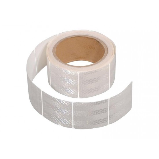Samolepiaca páska reflexná delená 5m x 5cm biela (rolka 5m)