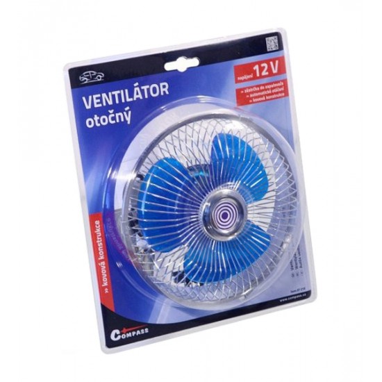 Ventilátor 12V Maxi otočný