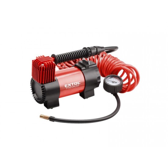 Kompresor auto 12V v taške s príslušenstvom, celokovové telo, 12v, EXTOL PREMIUM, CC 160 Kompresor auto 12V v taške s príslušenstvom, celokovové telo, 12v, EXTOL PREMIUM, CC 160