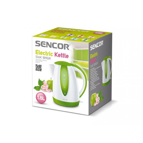 Kanvica SENCOR SWK 1811GR rýchlovarná zelená