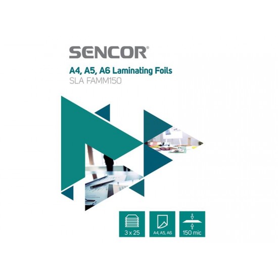 Fólie laminovacie SENCOR SLA FAMM150 A4 150mic 75ks Fólie laminovacie SENCOR SLA FAMM150 A4 150mic 75ks