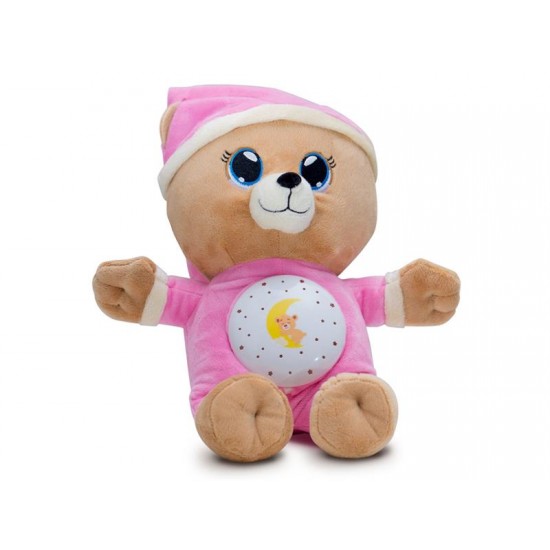 Detský plyšový medvedík teddies Usínáček 32 cm ružový