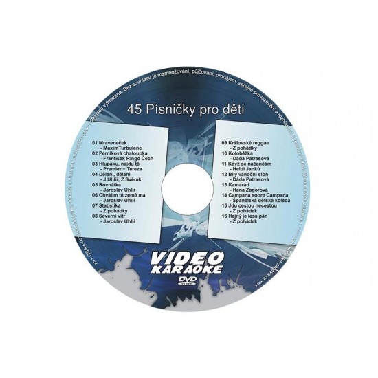 Karaoke DVD PESNIČKY PRE DETI Karaoke DVD PESNIČKY PRE DETI