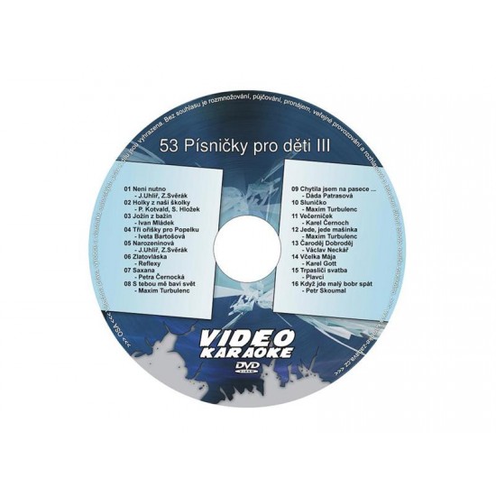 Karaoke DVD PESNIČKY PRE DETI III Karaoke DVD PESNIČKY PRE DETI III