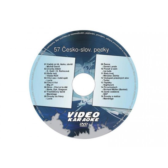 Karaoke DVD ČESKO-SLOVENSKÉ PECKY Karaoke DVD ČESKO-SLOVENSKÉ PECKY