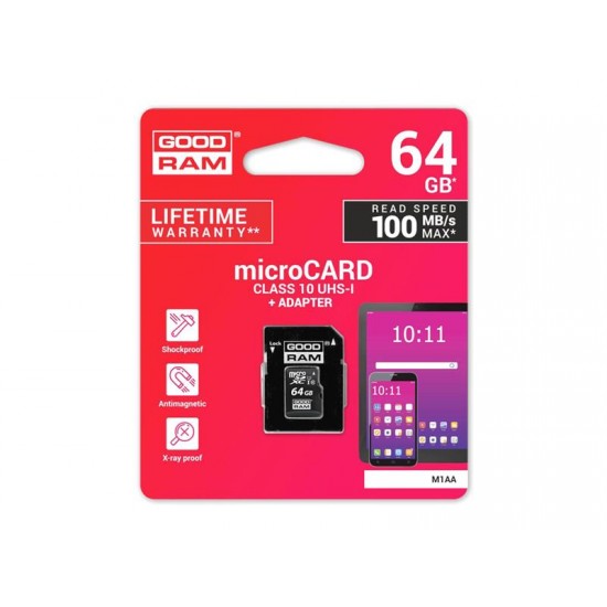 Karta pamäťová GOODRAM micro SD 64 GB s adaptérom