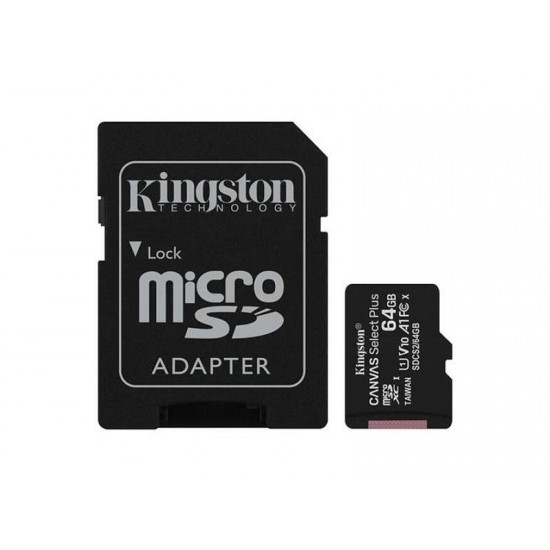 Paměťová karta KINGSTON SDCS/64GB micro SDHC 64GB CL10 s adaptérem Paměťová karta KINGSTON SDCS/64GB micro SDHC 64GB CL10 s adaptérem