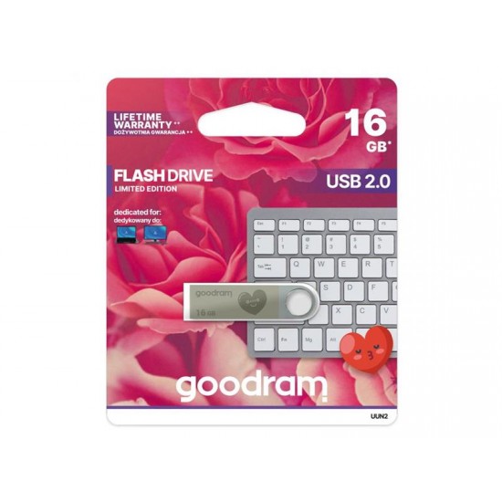 Flash disk GOODRAM USB 2.0 16GB UUN2 strieborná Flash disk GOODRAM USB 2.0 16GB UUN2 strieborná