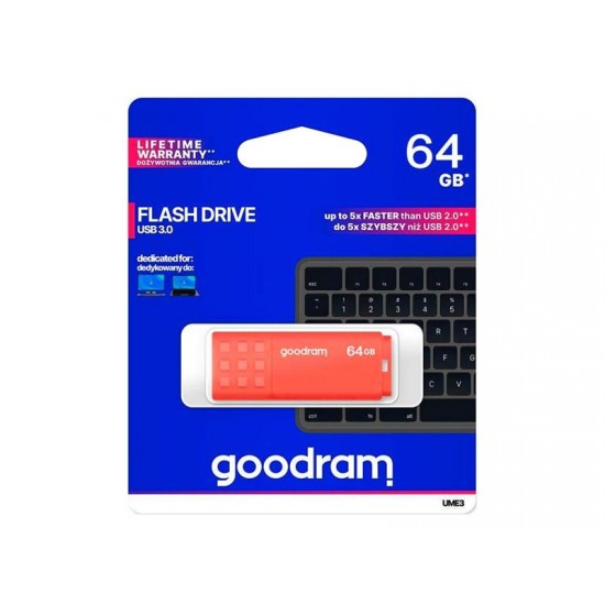 Flash disk GOODRAM USB 3.0 64GB oranžová