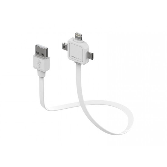 Kábel USB - Micro USB, Mini USB a Apple Lightning PowerCube 80cm