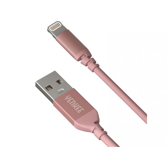 Kábel YENKEE YCU 611 RE USB/Lightning 1m ružový