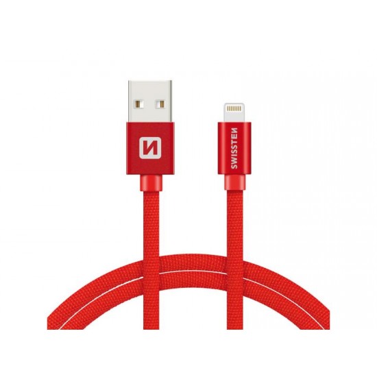 Kábel SWISSTEN USB/Lightning MFi 1,2m červený
