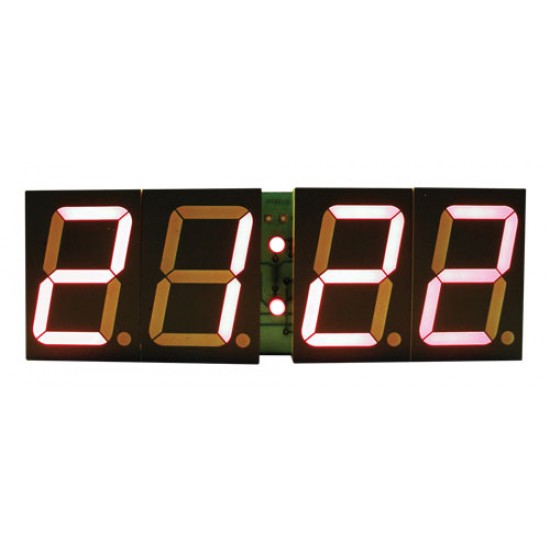 Stavebnica PT011B CMOS digitálne hodiny s 45mm červenými displejmi Stavebnica PT011B CMOS digitálne hodiny s 45mm červenými displejmi