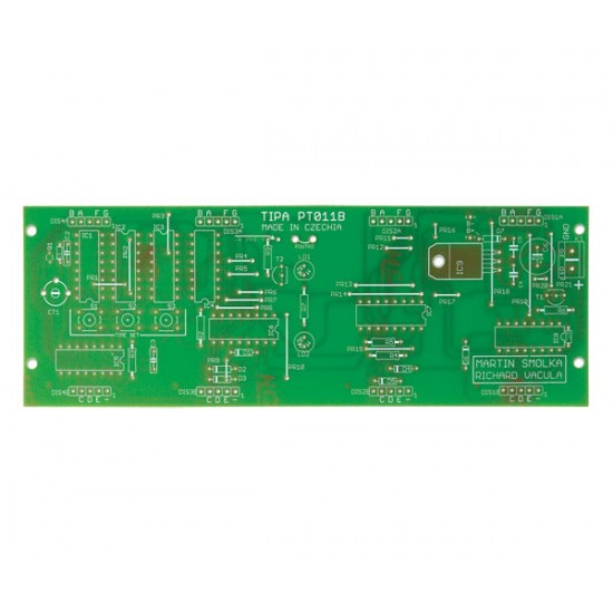 Plošný spoj PT011B CMOS digitálne hodiny s voliteľnými LED displejmi Plošný spoj PT011B CMOS digitálne hodiny s voliteľnými LED displejmi
