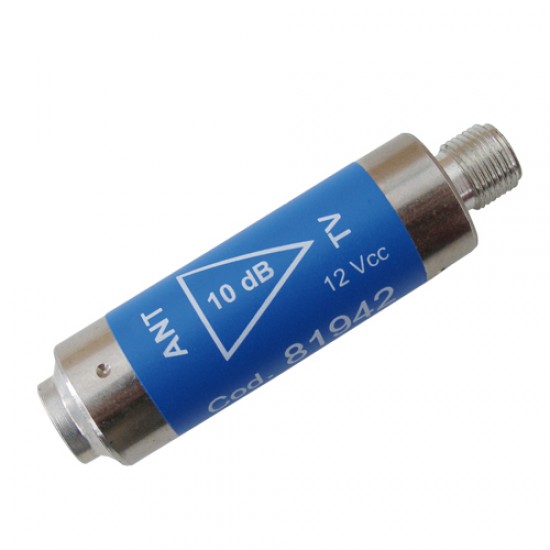 Anténny predzosilňovač Emme Esse 81942L, +12dB, UHF, filtr LTE, Fm-Ff, valček, 12V/22mA Anténny predzosilňovač Emme Esse 81942L, +12dB, UHF, filtr LTE, Fm-Ff, valček, 12V/22mA