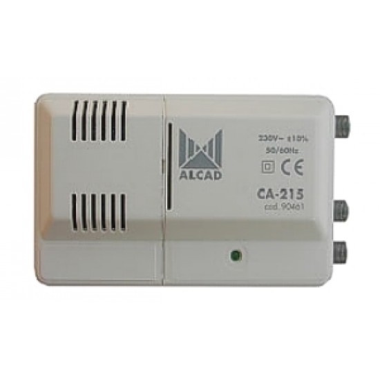 Anténny zosilňovač ALCAD CA215, VHF+UHF, malý domovej aj do interiéru