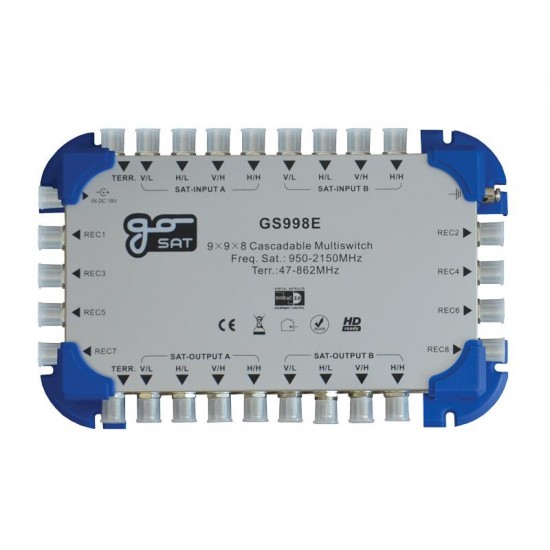 Satelitný multiprepínač GoSAT GS998E Satelitný multiprepínač GoSAT GS998E