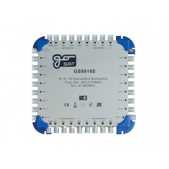 Satelitný multiprepínač GoSAT GS9916E Satelitný multiprepínač GoSAT GS9916E