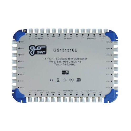 Satelitný multiprepínač GoSAT GS131316E Satelitný multiprepínač GoSAT GS131316E